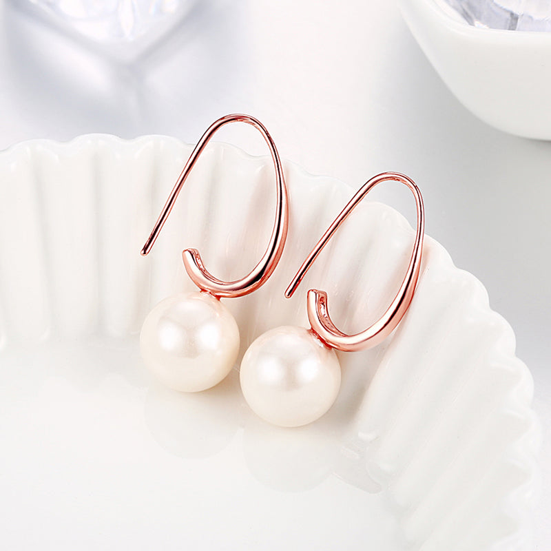 Freshwater Pearl Dangling Curved Earrings, Earring, Golden NYC Jewelry, Golden NYC Jewelry jewelryjewelry deals, swarovski crystal jewelry, groupon jewelry,, jewelry for mom, 