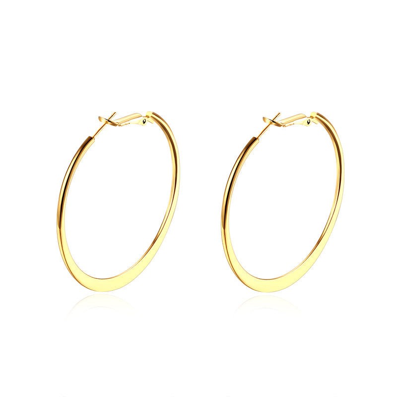42mm Flat Hoop Earring in 18K Gold Plated, Earring, Golden NYC Jewelry, Golden NYC Jewelry jewelryjewelry deals, swarovski crystal jewelry, groupon jewelry,, jewelry for mom,