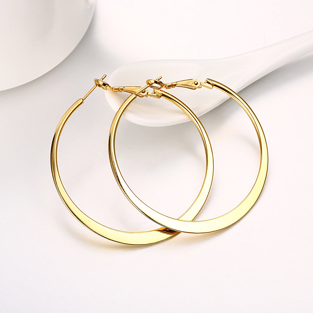 42mm Flat Hoop Earring in 18K Gold Plated, Earring, Golden NYC Jewelry, Golden NYC Jewelry jewelryjewelry deals, swarovski crystal jewelry, groupon jewelry,, jewelry for mom,
