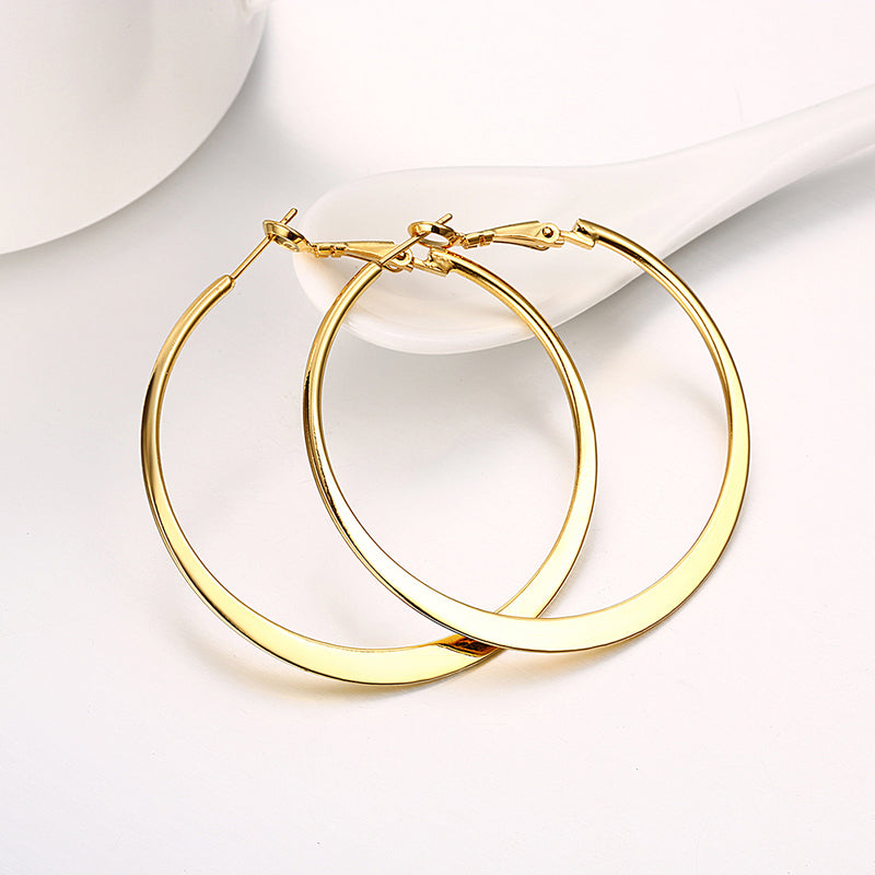 42mm Flat Hoop Earring in 18K Gold Plated, Earring, Golden NYC Jewelry, Golden NYC Jewelry jewelryjewelry deals, swarovski crystal jewelry, groupon jewelry,, jewelry for mom,