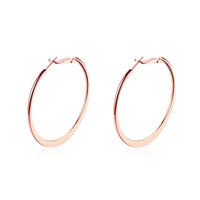 42mm Flat Hoop Earring in 18K Rose Gold Plated, Earring, Golden NYC Jewelry, Golden NYC Jewelry jewelryjewelry deals, swarovski crystal jewelry, groupon jewelry,, jewelry for mom,
