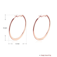 42mm Flat Hoop Earring in 18K Rose Gold Plated, Earring, Golden NYC Jewelry, Golden NYC Jewelry jewelryjewelry deals, swarovski crystal jewelry, groupon jewelry,, jewelry for mom,