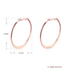 42mm Flat Hoop Earring in 18K Rose Gold Plated, Earring, Golden NYC Jewelry, Golden NYC Jewelry  jewelryjewelry deals, swarovski crystal jewelry, groupon jewelry,, jewelry for mom,
