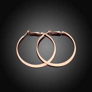 42mm Flat Hoop Earring in 18K Rose Gold Plated, Earring, Golden NYC Jewelry, Golden NYC Jewelry  jewelryjewelry deals, swarovski crystal jewelry, groupon jewelry,, jewelry for mom,