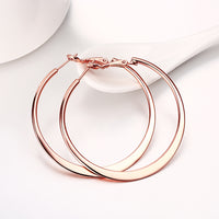 42mm Flat Hoop Earring in 18K Rose Gold Plated, Earring, Golden NYC Jewelry, Golden NYC Jewelry jewelryjewelry deals, swarovski crystal jewelry, groupon jewelry,, jewelry for mom,