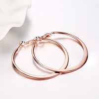 42mm Flat Hoop Earring in 18K Rose Gold Plated, Earring, Golden NYC Jewelry, Golden NYC Jewelry jewelryjewelry deals, swarovski crystal jewelry, groupon jewelry,, jewelry for mom,