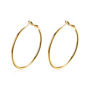 42mm Round Hoop Earring in 18K Gold Plated, Earring, Golden NYC Jewelry, Golden NYC Jewelry  jewelryjewelry deals, swarovski crystal jewelry, groupon jewelry,, jewelry for mom,