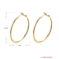 42mm Round Hoop Earring in 18K Gold Plated, Earring, Golden NYC Jewelry, Golden NYC Jewelry jewelryjewelry deals, swarovski crystal jewelry, groupon jewelry,, jewelry for mom,