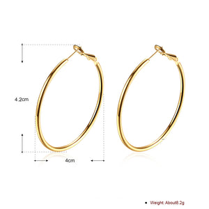 42mm Round Hoop Earring in 18K Gold Plated, Earring, Golden NYC Jewelry, Golden NYC Jewelry  jewelryjewelry deals, swarovski crystal jewelry, groupon jewelry,, jewelry for mom,