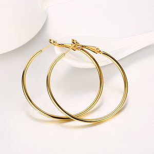 42mm Round Hoop Earring in 18K Gold Plated, Earring, Golden NYC Jewelry, Golden NYC Jewelry  jewelryjewelry deals, swarovski crystal jewelry, groupon jewelry,, jewelry for mom,