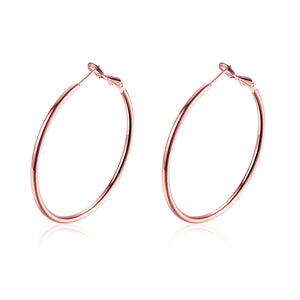 42mm Round Hoop Earring in 18K Rose Gold Plated, Earring, Golden NYC Jewelry, Golden NYC Jewelry  jewelryjewelry deals, swarovski crystal jewelry, groupon jewelry,, jewelry for mom,