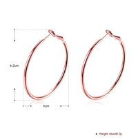 42mm Round Hoop Earring in 18K Rose Gold Plated, Earring, Golden NYC Jewelry, Golden NYC Jewelry jewelryjewelry deals, swarovski crystal jewelry, groupon jewelry,, jewelry for mom,