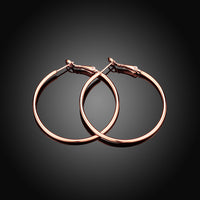 42mm Round Hoop Earring in 18K Rose Gold Plated, Earring, Golden NYC Jewelry, Golden NYC Jewelry jewelryjewelry deals, swarovski crystal jewelry, groupon jewelry,, jewelry for mom,