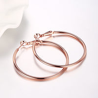 42mm Round Hoop Earring in 18K Rose Gold Plated, Earring, Golden NYC Jewelry, Golden NYC Jewelry jewelryjewelry deals, swarovski crystal jewelry, groupon jewelry,, jewelry for mom,