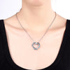 Swarovski Crystal Heart Necklace in 18K White Gold Plated
