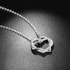 Swarovski Crystal Heart Necklace in 18K White Gold Plated