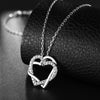 Swarovski Crystal Heart Necklace in 18K White Gold Plated