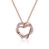 Swarovski Crystal Heart Necklace in 18K Rose Gold Plated