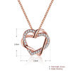 Swarovski Crystal Heart Necklace in 18K Rose Gold Plated