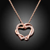 Swarovski Crystal Heart Necklace in 18K Rose Gold Plated