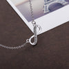 Infinity Design Micro-Pave White Gold Necklace, , Golden NYC Jewelry, Golden NYC Jewelry fashion jewelry, cheap jewelry, jewelry for mom, 