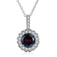 Genuine Mystic Topaz Clover Shaped Pave White Gold Necklace, , Golden NYC Jewelry, Golden NYC Jewelry jewelryjewelry deals, swarovski crystal jewelry, groupon jewelry,, jewelry for mom, 