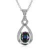 Mystic Topaz Infinity Drop Necklace Gemstone