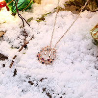 Christmas Wreath Made With Swarovski Crystal, Necklaces, Golden NYC Jewelry, Golden NYC Jewelry jewelryjewelry deals, swarovski crystal jewelry, groupon jewelry,, jewelry for mom, 