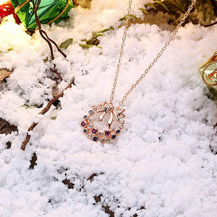 Christmas Wreath Made With Swarovski Crystal, Necklaces, Golden NYC Jewelry, Golden NYC Jewelry jewelryjewelry deals, swarovski crystal jewelry, groupon jewelry,, jewelry for mom, 