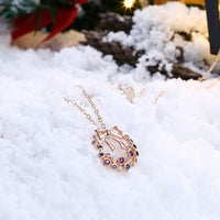 Christmas Wreath Made With Swarovski Crystal, Necklaces, Golden NYC Jewelry, Golden NYC Jewelry jewelryjewelry deals, swarovski crystal jewelry, groupon jewelry,, jewelry for mom, 