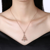18K Rose Gold Plated Christmas Tree Green Ornaments Necklace, Necklaces, Golden NYC Jewelry, Golden NYC Jewelry jewelryjewelry deals, swarovski crystal jewelry, groupon jewelry,, jewelry for mom,