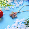 Five Stone Winter Snowflake Necklace set in 18K Rose Gold Plated, Necklaces, Golden NYC Jewelry, Golden NYC Jewelry jewelryjewelry deals, swarovski crystal jewelry, groupon jewelry,, jewelry for mom,