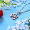 Snowflake Christmas Inspired Necklace in 18K Rose Gold Plated