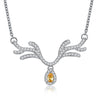 Citrine Reindeer Antler with Swarovski Crystal, Necklaces, Golden NYC Jewelry, Golden NYC Jewelry  jewelryjewelry deals, swarovski crystal jewelry, groupon jewelry,, jewelry for mom, 