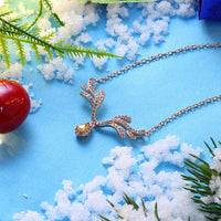 Citrine Reindeer Antler with Swarovski Crystal, Necklaces, Golden NYC Jewelry, Golden NYC Jewelry jewelryjewelry deals, swarovski crystal jewelry, groupon jewelry,, jewelry for mom, 