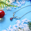 Reindeer Christmas Inspired Necklace in 18K White Gold Plated