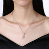Stocking Christmas Inspired Necklace in 18K White Gold Plated