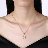 Stocking Christmas Inspired Necklace in 18K Rose Gold Plated