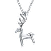 Christmas Themed Reindeer Austrian Elements Necklace in 14K Gold - Multiple Options