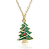 Tree Christmas Inspired Necklace in 18K Gold Plated
