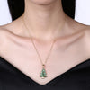 Tree Christmas Inspired Necklace in 18K Gold Plated
