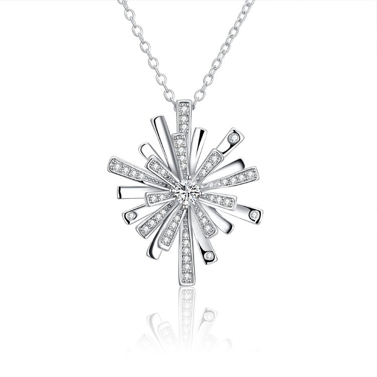 Swarovski Crystal Snowflake Necklace - Golden NYC Jewelry www.goldennycjewelry.com fashion jewelry for women