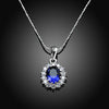 Sapphire Blossoming Pave Necklace Gemstone