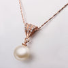 Freshwater Pearl Necklace in 18K White Gold Plated
