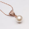 Freshwater Pearl Necklace in 18K White Gold Plated