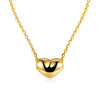 Smooth Heart Necklace in 18K Gold Plated