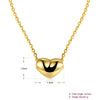 Smooth Heart Necklace in 18K Gold Plated