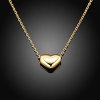 Smooth Heart Necklace in 18K Gold Plated