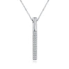 Vertical Drop Swarovski Elements Necklace in 18K White Gold