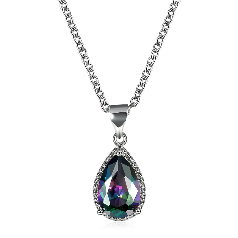 Mystic Topaz Pear Cut Necklace Gemstone